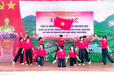 TRƯỜNG THCS QUỲNH LƯU TỔ CHỨC LỄ KHAI MẠC “TUẦN LỄ HƯỞNG ỨNG HỌC TẬP SUỐT ĐỜI” NĂM 2025